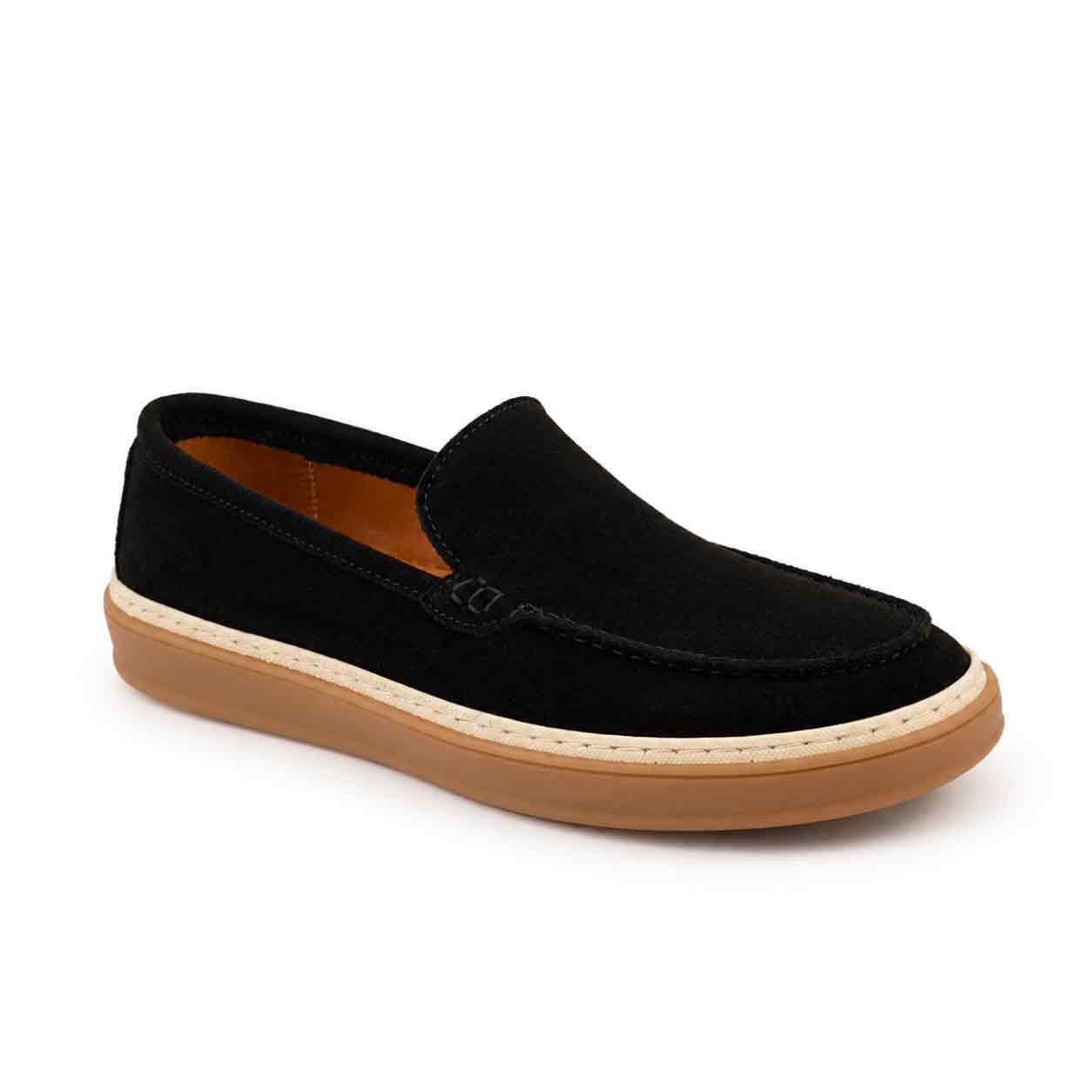 Mocassin pour homme 011 Noir daim Mocassin homme Maroc